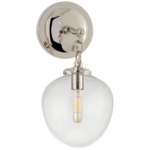 Katie Acorn Wall Sconce - Polished Nickel / Clear