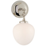 Katie Acorn Wall Sconce - Polished Nickel / White