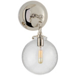 Katie Globe Wall Sconce - Polished Nickel / Seeded