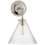 Katie Conical Wall Sconce - Polished Nickel / Seeded