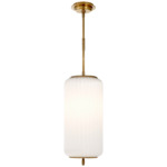 Eden Pendant - Hand-Rubbed Antique Brass / White