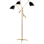 Sommerard Floor Lamp - Hand-Rubbed Antique Brass / Black