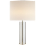 Lineham Table Lamp - Polished Nickel / Crystal / Linen