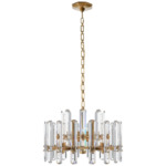 Bonnington Chandelier - Hand-Rubbed Antique Brass / Crystal