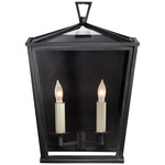Darlana Solid Outdoor Wall Light - Bronze / Clear