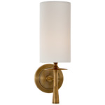 Drunmore Wall Sconce - Hand Rubbed Antique Brass / Linen