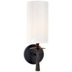 Drunmore Wall Sconce - Bronze / White Glass