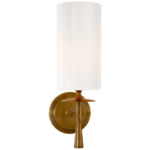 Drunmore Wall Sconce - Hand-Rubbed Antique Brass / White Glass