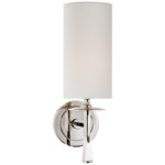 Drunmore Wall Sconce - Polished Nickel / Crystal / Linen