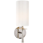 Drunmore Wall Sconce - Polished Nickel / White Glass