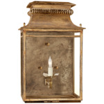 Flea Market Lantern Wall Light - Gilded Iron / Clear
