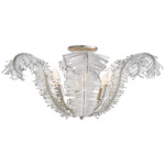 Calais Semi Flush Ceiling Light - Burnished Silver Leaf / Clear