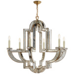 Lido Chandelier - Antique Mirror / Antique Brass