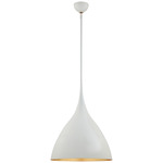 Agnes Bell Pendant - Plaster White