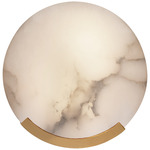 Melange Disc Wall Sconce - Antique-Burnished Brass / Alabaster