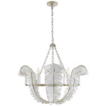 Calais Chandelier - Burnished Silver Leaf / Clear