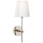 Bryant Glass Wall Sconce - Polished Nickel / White