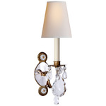 Yves Wall Sconce - Gilded Iron / Crystal / Natural Percale