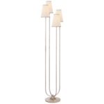 Montreuil Floor Lamp - Burnished Silver Leaf / Linen