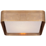 Precision Square Ceiling Light - Antique-Burnished Brass / Clouded