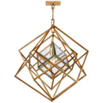 Cubist Chandelier - Gild / Clear