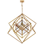 Cubist Chandelier - Gild / Clear