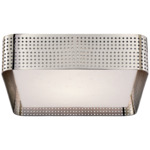 Precision Square Ceiling Light - Polished Nickel / Clouded