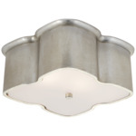 Bolsena Clover Ceiling Light - Burnished Silver Leaf / Frosted