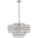 Liscia Chandelier - Polished Nickel / Crystal