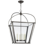 Riverside Square Pendant - Bronze / Clear