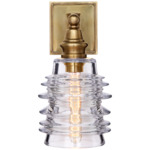 Covington Wall Sconce - Antique-Burnished Brass / Clear