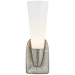 Utopia Wall Sconce - Polished Nickel / White