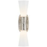 Utopia Bathroom Vanity Light - Polished Nickel / White