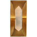 Halcyon Wall Sconce - Antique-Burnished Brass / Quartz
