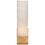 Covet Box Bathroom Vanity Light - Antique-Burnished Brass / Alabaster