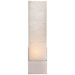 Covet Box Bathroom Vanity Light - Polished Nickel / Alabaster