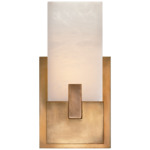 Covet Clip Bathroom Vanity Light - Antique-Burnished Brass / Alabaster