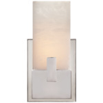 Covet Clip Bathroom Vanity Light - Polished Nickel / Alabaster