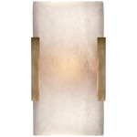 Covet Wide Bathroom Vanity Light - Antique-Burnished Brass / Alabaster