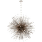 Strada Round Chandelier - Burnished Silver Leaf