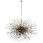 Strada Oval Chandelier - Burnished Silver Leaf