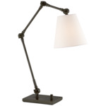 The Graves Pivoting Table Lamp - Bronze / Linen