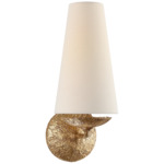 Fontaine Wall Sconce - Gilded Plaster / Linen