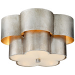 Arabelle Ceiling Light - Burnished Silver Leaf / Frosted