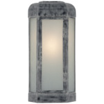 Dublin Outdoor Wall Light - Weathered Zinc / Frosted
