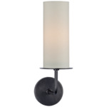 Larabee Wall Sconce - Gun Metal / Cream Linen