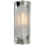 Castle Peak Wall Sconce - Polished Nickel / Clear Textured