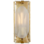 Castle Peak Wall Sconce - Soft Brass / Clear Textured