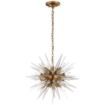 Quincy Chandelier - Antique-Burnished Brass / Clear