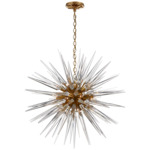 Quincy Chandelier - Antique-Burnished Brass / Clear